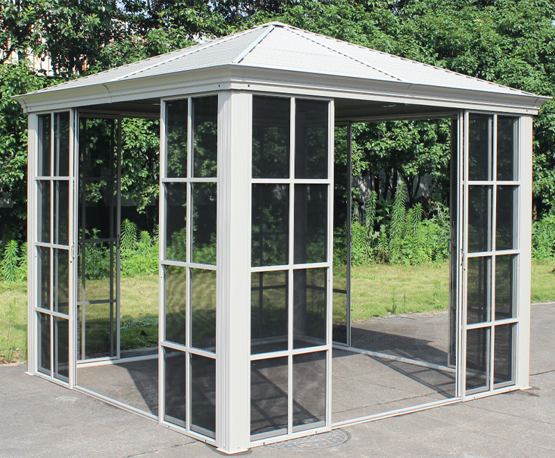 Comfortabele serre met scherm van 3x3m